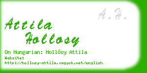 attila hollosy business card